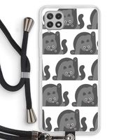 Cats: Samsung Galaxy A22 4G Transparant Hoesje met koord