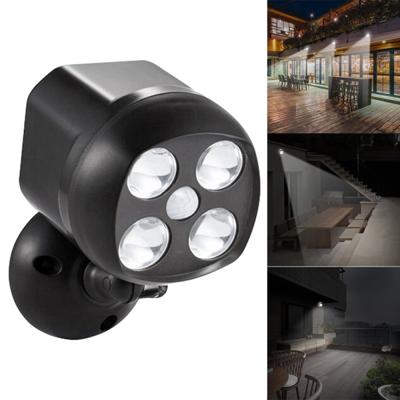 3W 4 LEDs SMD 3535 buitenverlichting draadloze bewegings sensor buiten schijnwerper LED wand lamp
