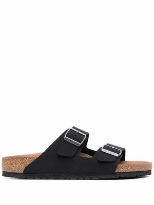 Birkenstock sandales Arizona en cuir à boucles - Noir