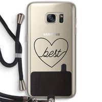 Best heart black: Samsung Galaxy S7 Transparant Hoesje met koord