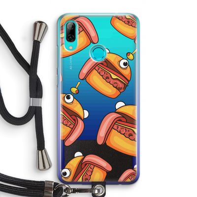 Hamburger: Huawei P Smart (2019) Transparant Hoesje met koord