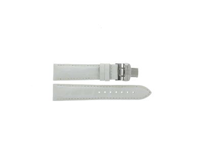 Horlogeband Tissot T0862081611600A / T600033623 Leder Wit 18mm