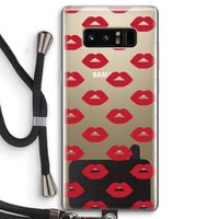 Lips: Samsung Galaxy Note 8 Transparant Hoesje met koord