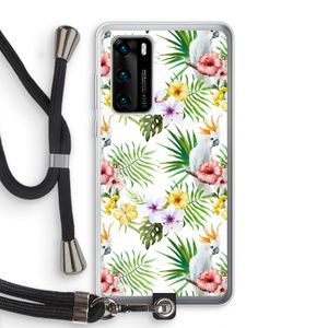 Gele kuif: Huawei P40 Transparant Hoesje met koord