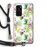 Gele kuif: Huawei P40 Transparant Hoesje met koord
