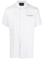 John Richmond chemise en lin à manches courtes - Blanc