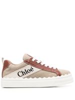 Chloé baskets Lauren en toile - Tons neutres - thumbnail