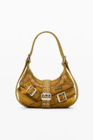 Kleine leren tas met riemen - YELLOW - U