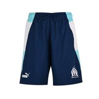 PUMA Olympique Marseille Woven Broekje 2023-2024 Donkerblauw Turquoise Wit - thumbnail