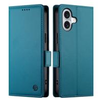 Lunso iPhone 17 hoesje - PU leren Bookcase met ruimte voor pasjes - Blauw Lunso iPhone 17 hoesje - PU leren Bookcase met ruimte voor pasjes - Blauw