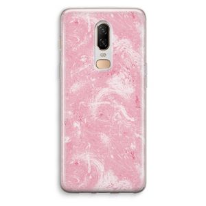 Abstract Painting Pink: OnePlus 6 Transparant Hoesje