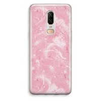 Abstract Painting Pink: OnePlus 6 Transparant Hoesje
