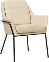 Crème leren industriële design eetkamerstoel Mix - Toledo Leer Betulla (crème leer) Crème leren industriële design eetkamerstoel Mix - Toledo Leer Betulla (crème leer)