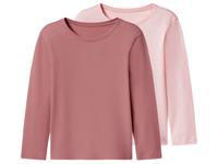 lupilu Set van 2 kinder longsleeves (Lichtroze/roze, 122/128)