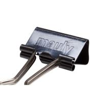 Papierklem maul foldback 25mm zwart 12st