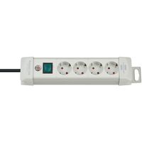 Brennenstuhl 1955540100 Brennenstuhl Premium Line Stekkerdoos 4 Sockets Grijs met Schakelaar - 1,8 meter