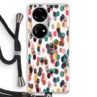 Tropical Dots: Huawei P50 Pro Transparant Hoesje met koord