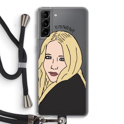 Mary Kate: Samsung Galaxy S21 Plus Transparant Hoesje met koord