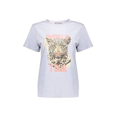 Geisha T-shirt met printopdruk lichtblauw Geisha T-shirt met printopdruk lichtblauw