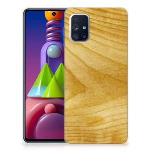 Samsung Galaxy M51 Bumper Hoesje Licht Hout