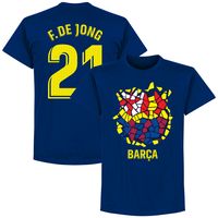 Barcelona F. De Jong 21 Gaudi Logo T-Shirt
