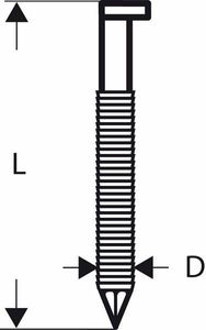 Bosch Accessoires D-kopstripnagel SN34DK 50R 2,8 mm, 50 mm, blank, gegroefd 3000st - 2608200014