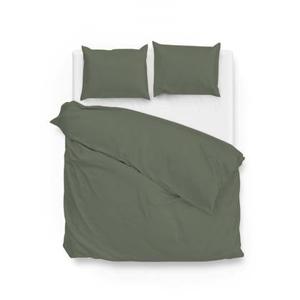 Zo Home Satinado Dekbedovertrekset Uni Katoen Satijn - army green