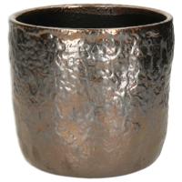 Bloempot/plantenpot Metal Gloss - multi kleur - voor kamerplant - D16 x H14 cm - thumbnail