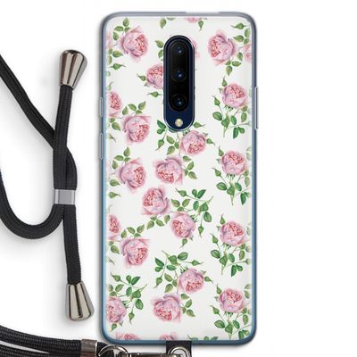 Kleine roosjes: OnePlus 7 Pro Transparant Hoesje met koord