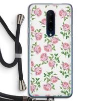 Kleine roosjes: OnePlus 7 Pro Transparant Hoesje met koord