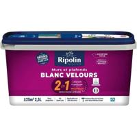 2 in 1 wand & plafond fluweel wit - RIPOLIN - 2,5 L