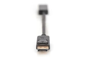 Digitus AK-340400-001-S DisplayPort / HDMI Adapter [1x DisplayPort stekker - 1x HDMI-bus] Zwart 15.00 cm