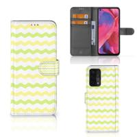 OPPO A54 5G | A74 5G | A93 5G | Telefoon Hoesje | Waves Yellow