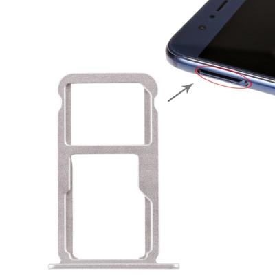 SIM-kaart lade + SIM-kaart lade/micro SD-kaart voor Huawei Honor 8 (zilver)