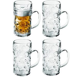 Bierpullen/bierglazen - 4x - 1.3 liter/130 cl/1300 ml - onbreekbaar kunststof