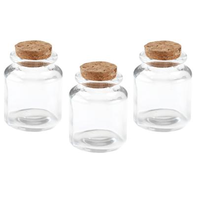 Klein flesje - 60x - 5 x 6 cm - transparant - glas - potje - DIY - bedankjes - bewaarpotjes