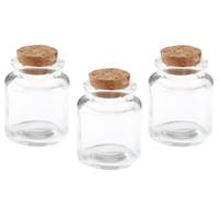 Klein flesje - 60x - 5 x 6 cm - transparant - glas - potje - DIY - bedankjes - bewaarpotjes