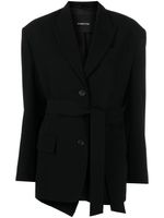 pushBUTTON blazer sans manches à taille nouée - Noir