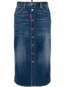 DSQUARED2 jupe mi-longue en jean - Noir