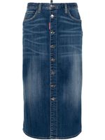 DSQUARED2 jupe mi-longue en jean - Noir