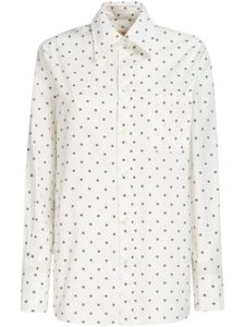 Marni chemise en popeline à pois - Blanc