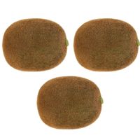 3x stuks kunstfruit kiwi van 6 cm