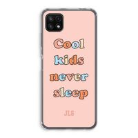 Cool Kids Never Sleep: Samsung Galaxy A22 5G Transparant Hoesje