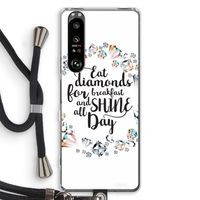 Diamonds: Sony Xperia 1 III Transparant Hoesje met koord