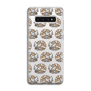 Slapende poes: Samsung Galaxy S10 4G Transparant Hoesje