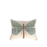 Sissy-Boy Grijsblauw jacquard kussen dragonfly