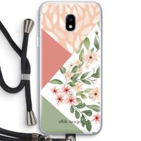 Sweet heaven geometrics: Samsung Galaxy J3 (2017) Transparant Hoesje met koord