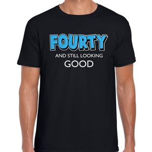 Fourty and still looking good cadeau t-shirt / 40 jaar shirt zwart heren