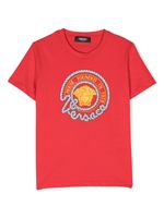 Versace Kids Katoenen T-shirt met Medusa-print - Rood - thumbnail