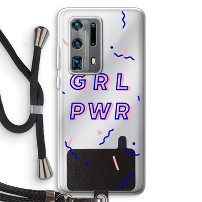 GRL PWR: Huawei P40 Pro Plus Transparant Hoesje met koord